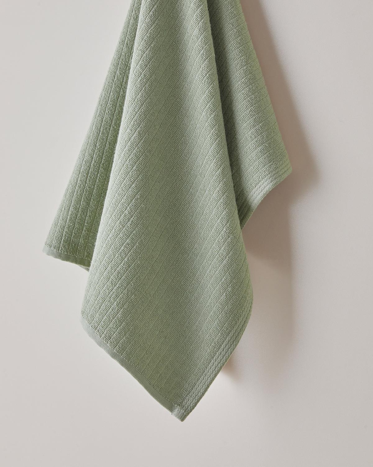 Stripe Pamuk Yüz Havlusu 50x70 cm Haki