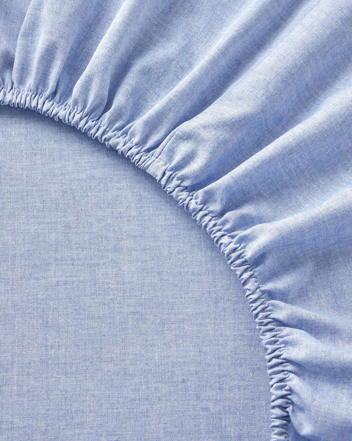 Subtle Waves İpliği Boyalı Tek Kişilik Nevresim Takımı 160x220 cm Mavi