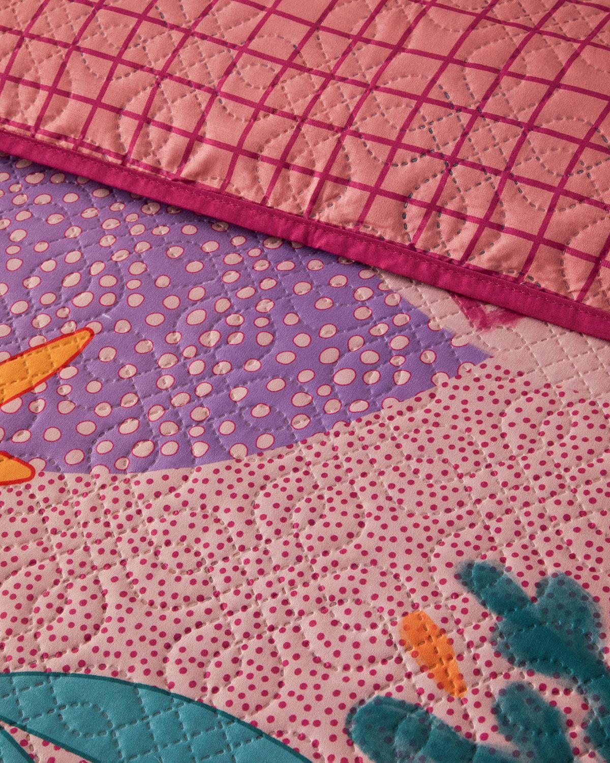 Summer Dreams Tek Kişilik Çok Amaçlı Örtü Pembe