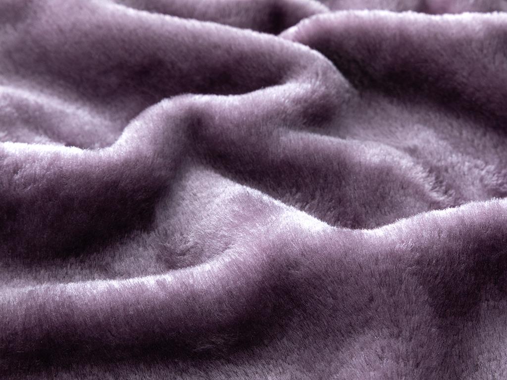 Super Soft Çift Kişilik Battaniye Mor