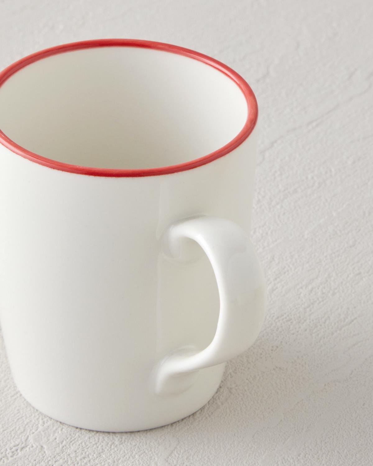 Sway Bone Porselen 2'li Kupa 290 ml Kırmızı