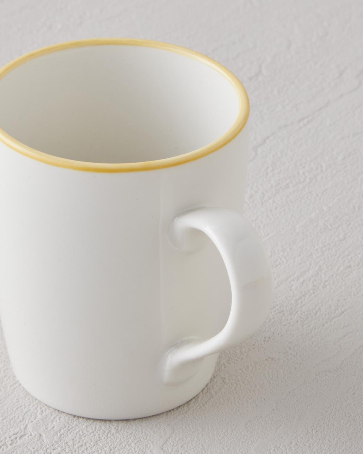 Sway Bone Porselen 2'li Kupa 290 ml Sarı