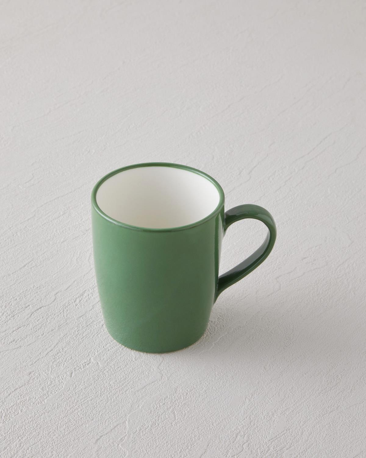 Sway Bone Porselen 2'li Kupa 290 ml Yeşil