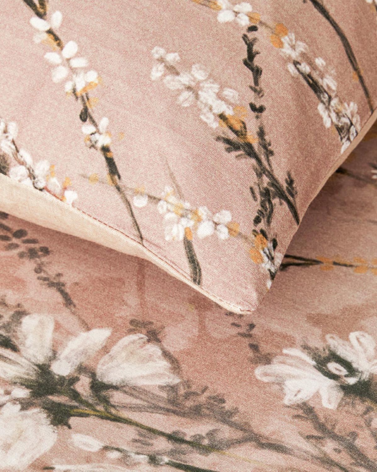 Sweet Spring Dijital Baskılı Soft Cotton Çift Kişilik Nevresim Takımı Gül Kurusu