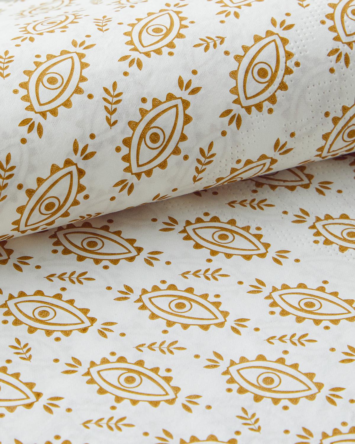 Talisman Eyes Kağıt 20'li Kağıt Peçete 33x33 cm Gold