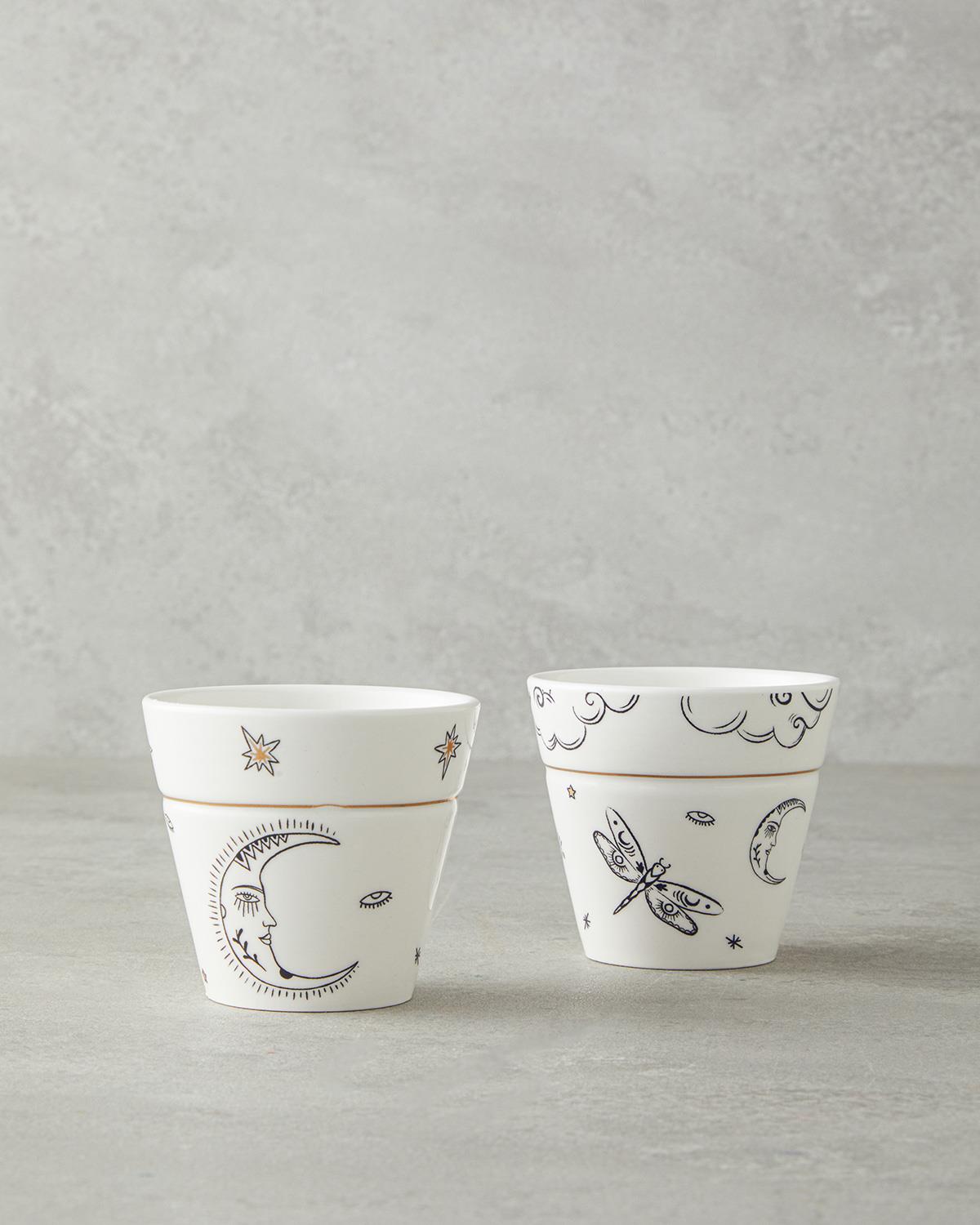 Talisman Sky New Bone China Bardak 230 ml Beyaz-Gold