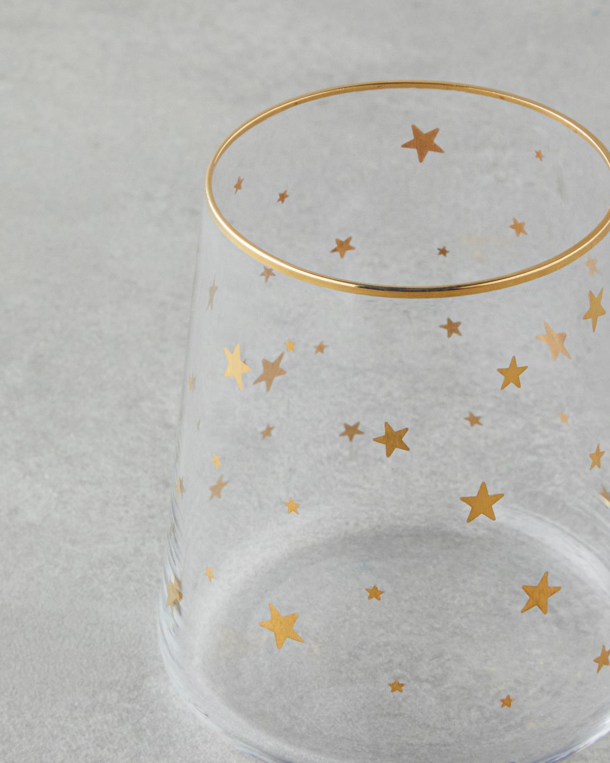 Talisman Star Cam 3'lü Bardak 380 ml Şeffaf-Gold