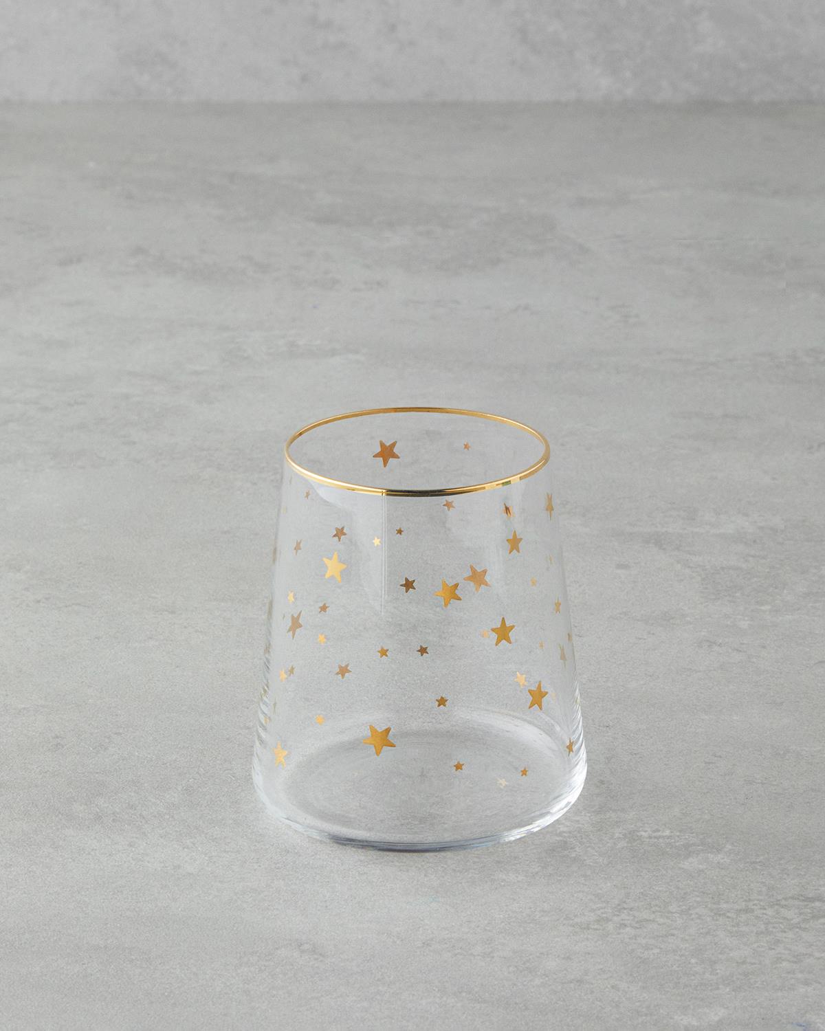 Talisman Star Cam 3'lü Bardak 380 ml Şeffaf-Gold