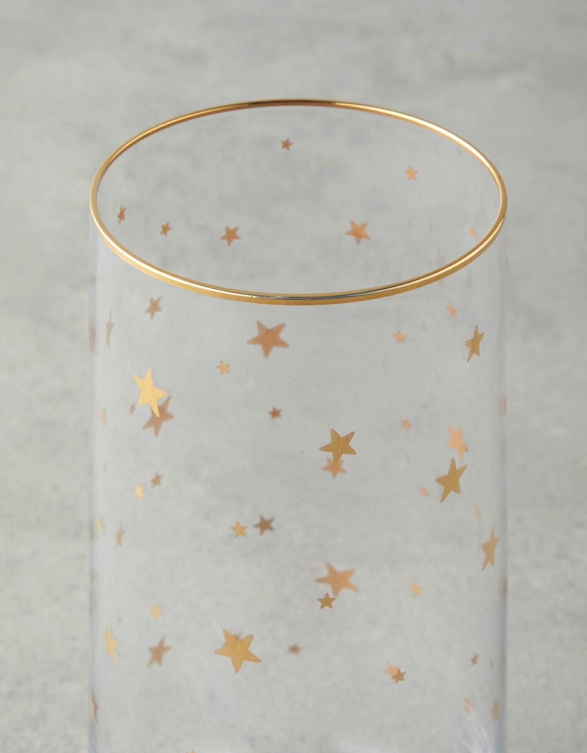 Talisman Star Cam 3'lü Bardak 380 ml Şeffaf-Gold