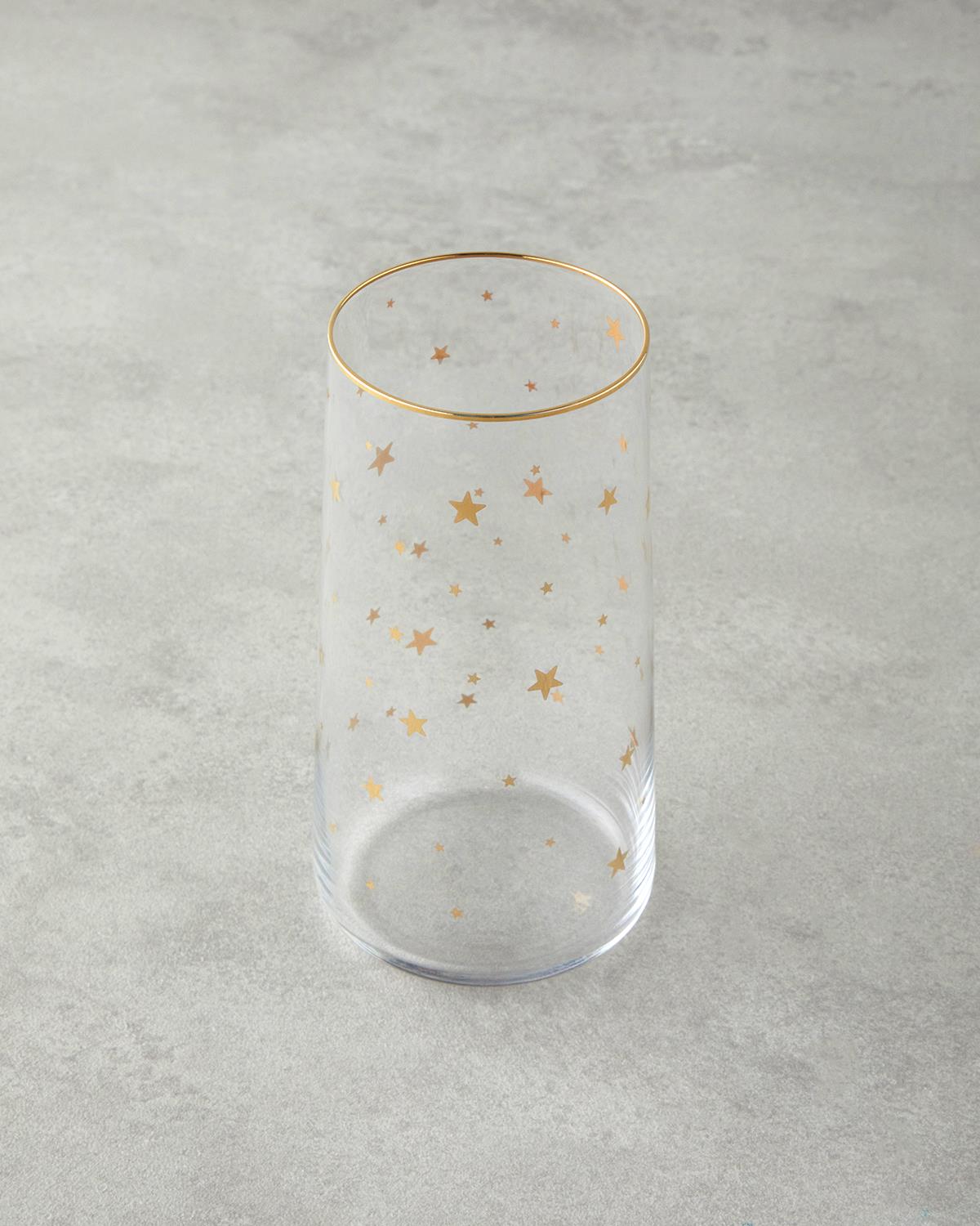 Talisman Star Cam 3'lü Bardak 380 ml Şeffaf-Gold