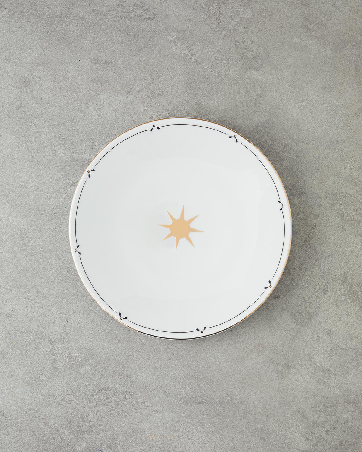 Talisman Sun Bone China Servis Tabağı 27 cm Siyah-Gold
