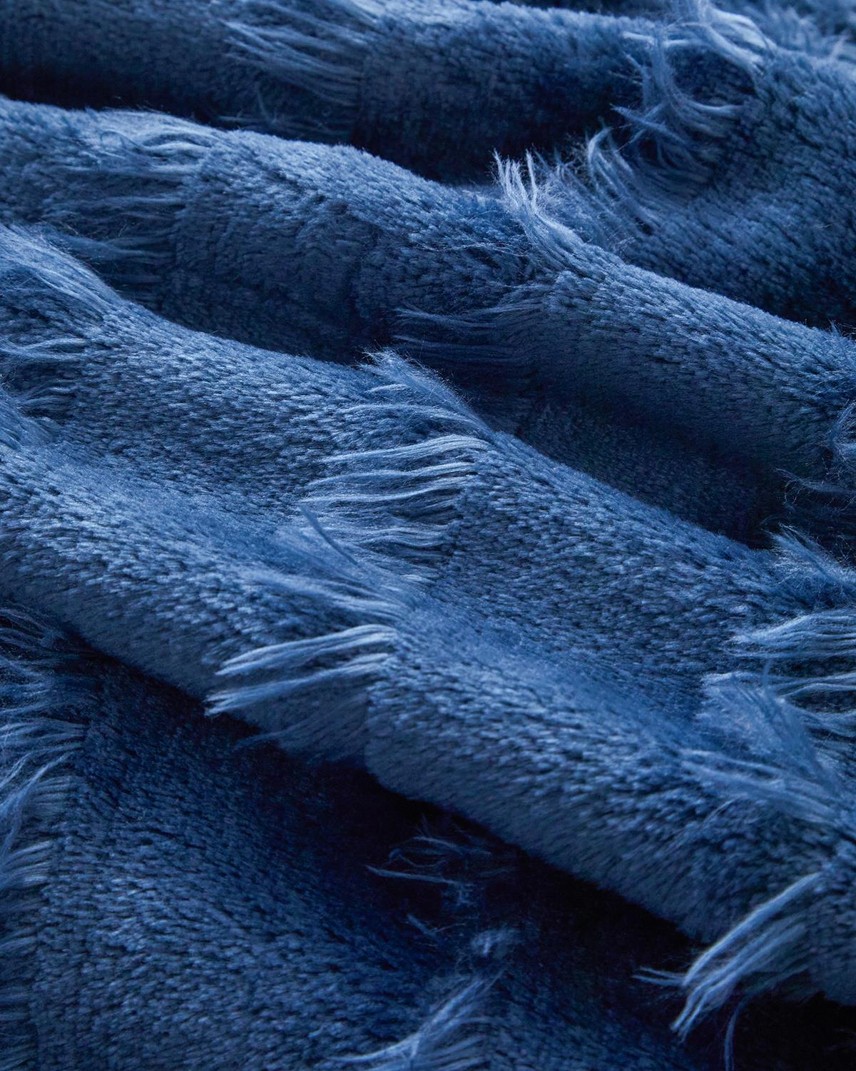 Tassel Dream Supersoft Tek Kişilik Battaniye 150x200 cm Lacivert