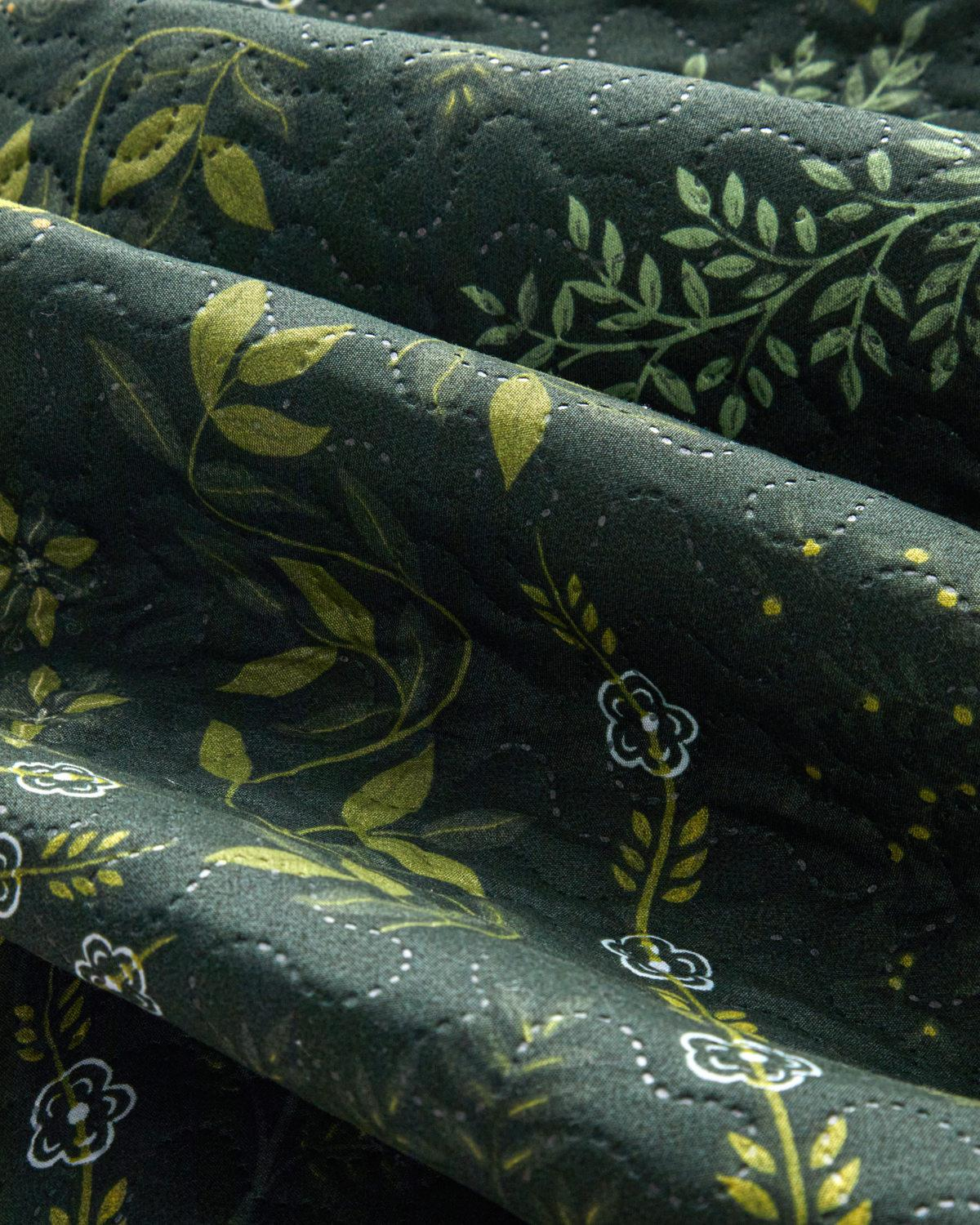 Tendril Bloom Tek Kişilik Çok Amaçlı Örtü 160x220 cm Yeşil