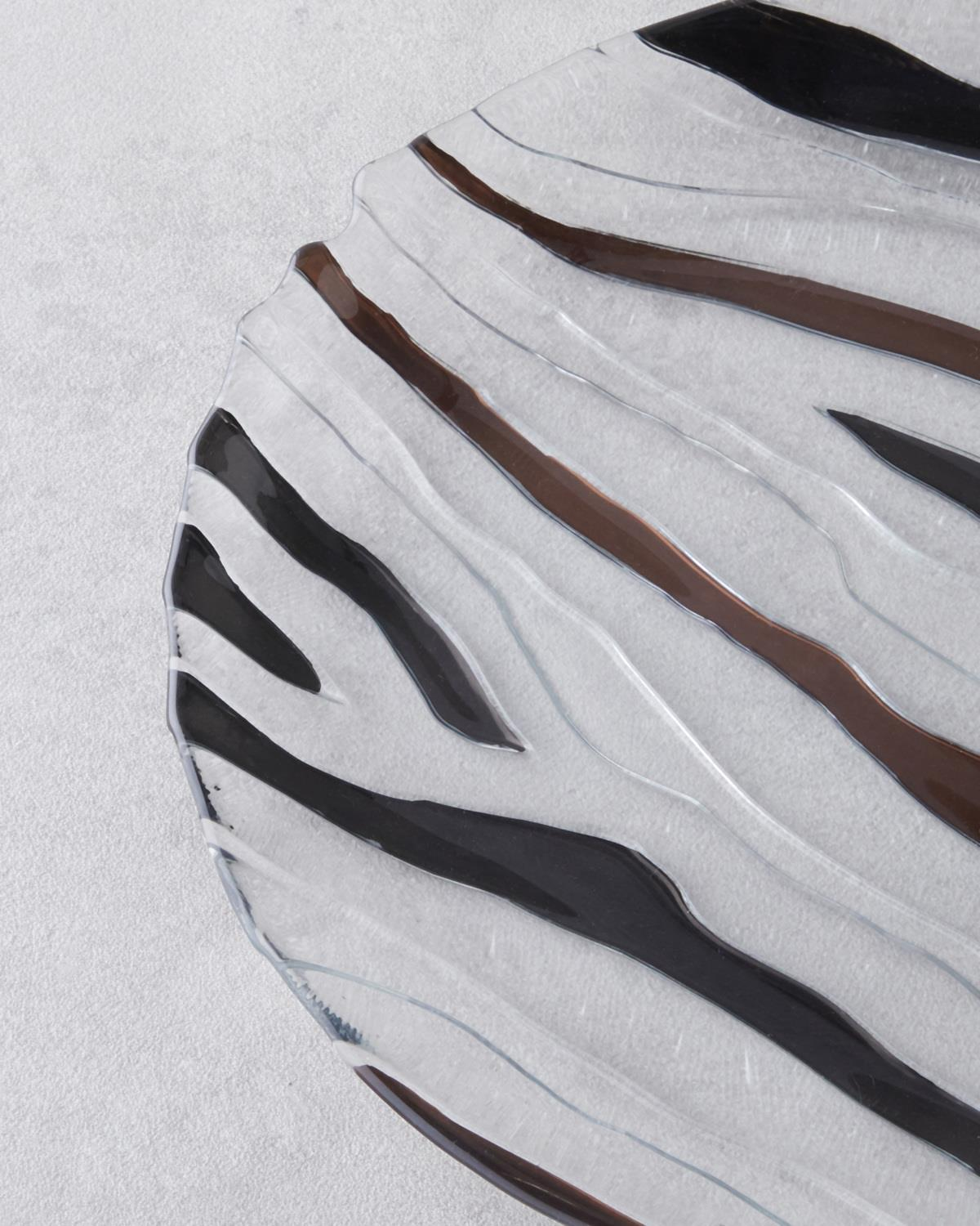 Terra Cam Pasta Tabağı 21 cm Kahverengi-Siyah