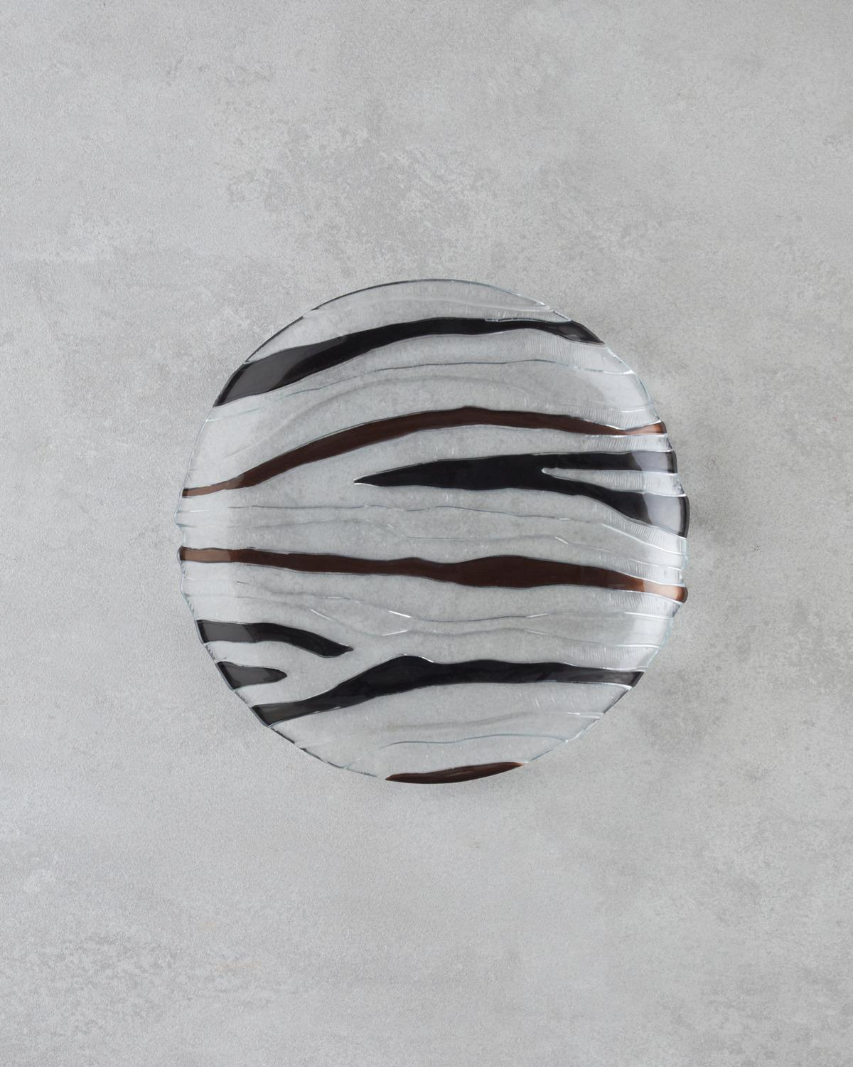 Terra Cam Pasta Tabağı 21 cm Kahverengi-Siyah