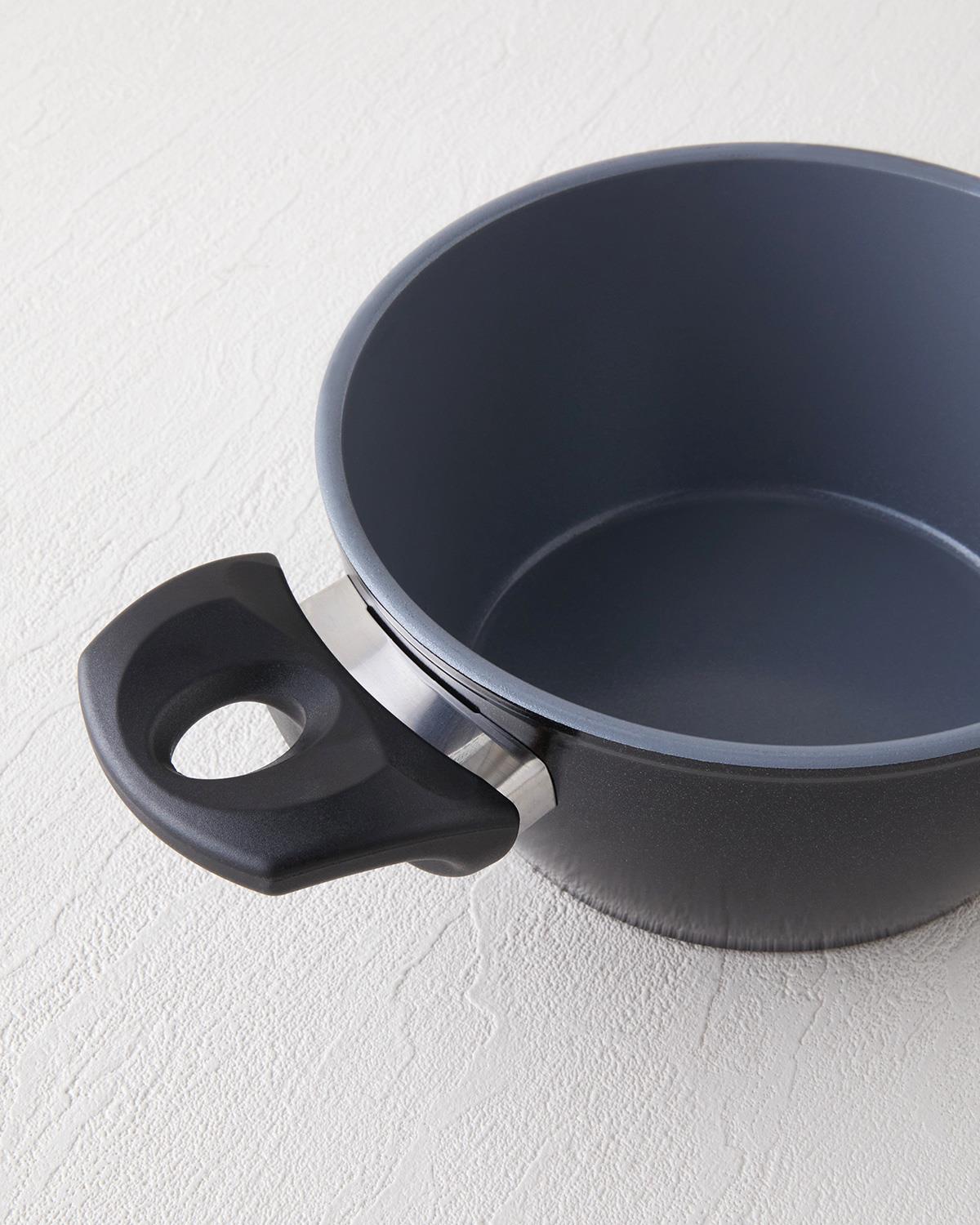 Terra CeraWell 5 Parça Mini Tencere Seti 16–16–16 cm Siyah