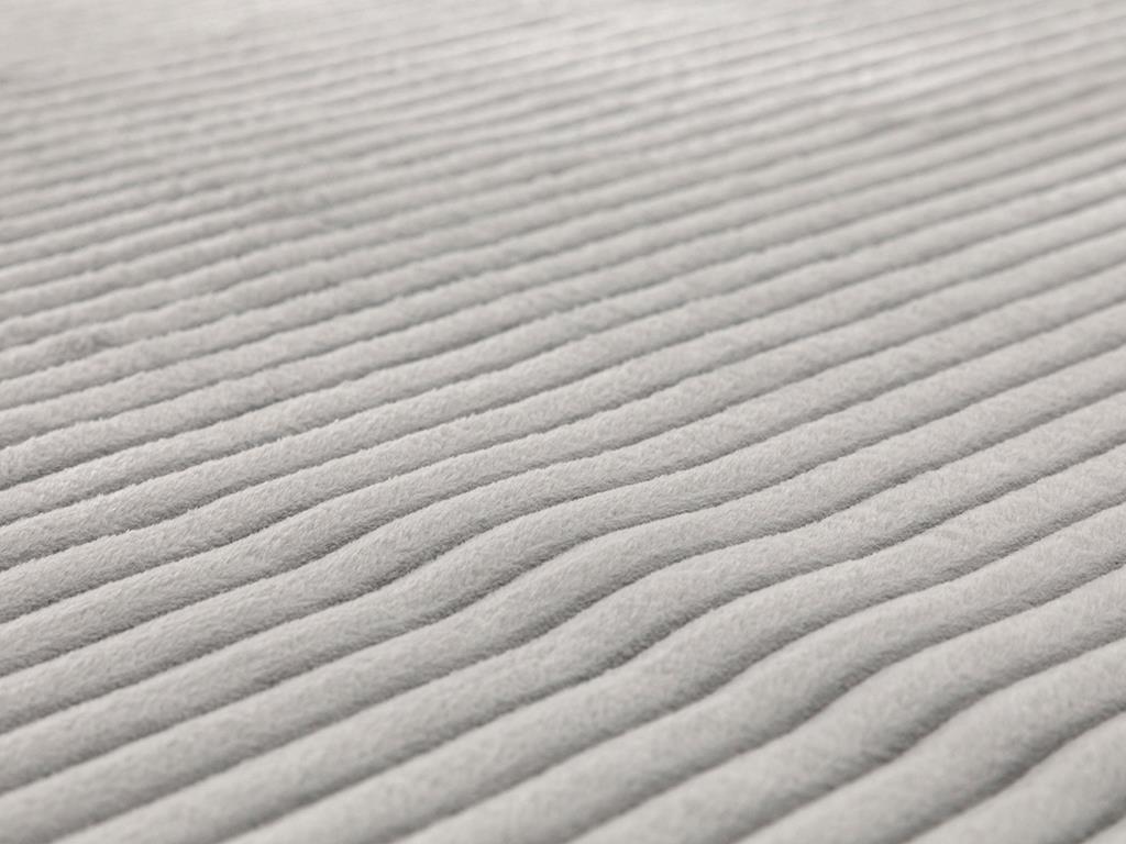 Thick Ribbed Fitilli Halı Gri