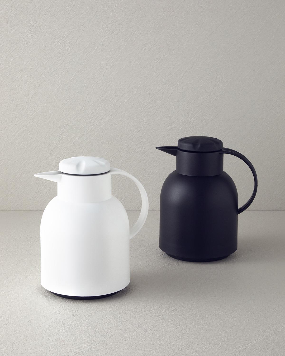 Tiya Polipropilen İçi Cam Termos 1000 ml Beyaz