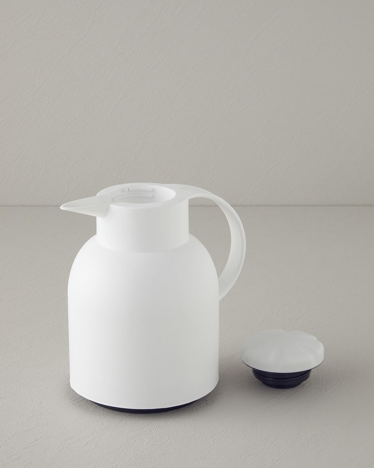 Tiya Polipropilen İçi Cam Termos 1000 ml Beyaz