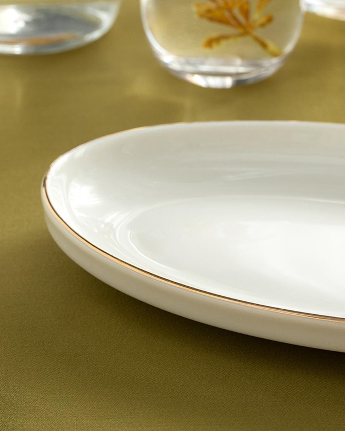 Torino Porselen Kayık Tabak Gold