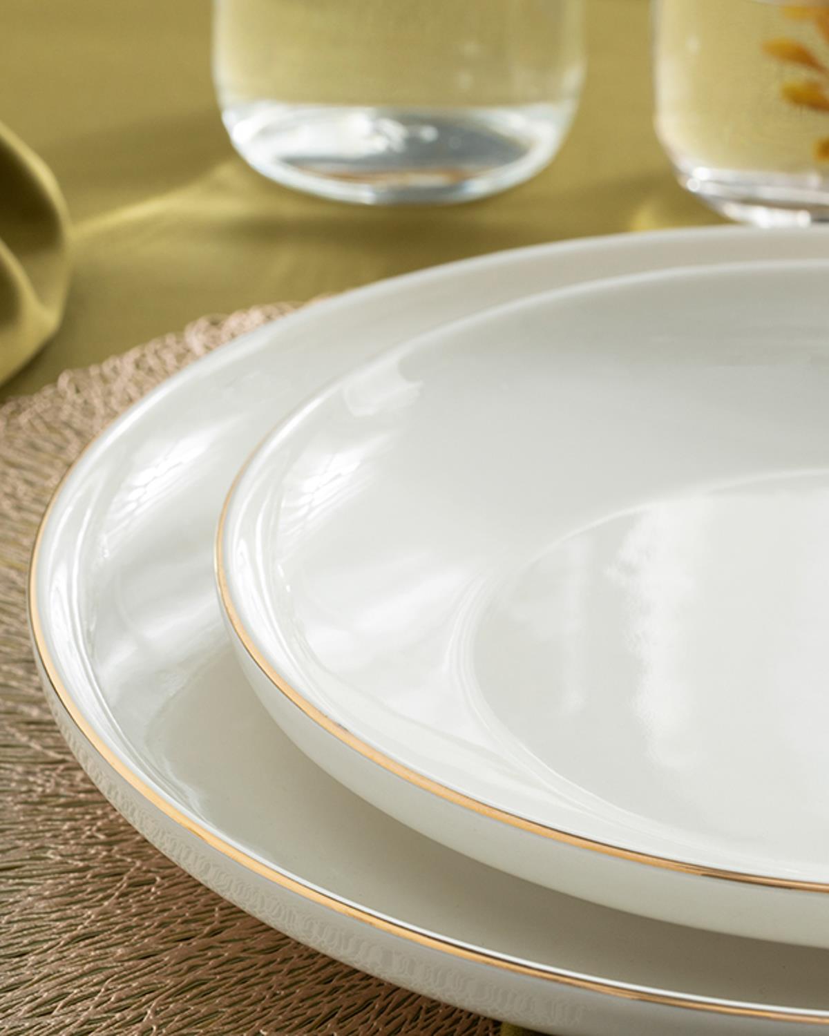 Torino Porselen Pasta Tabağı 21 cm Gold