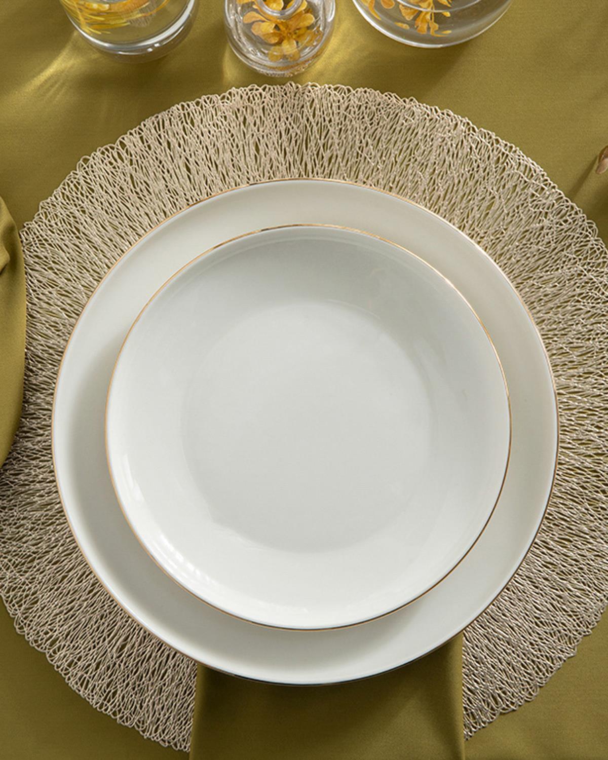 Torino Porselen Pasta Tabağı 21 cm Gold