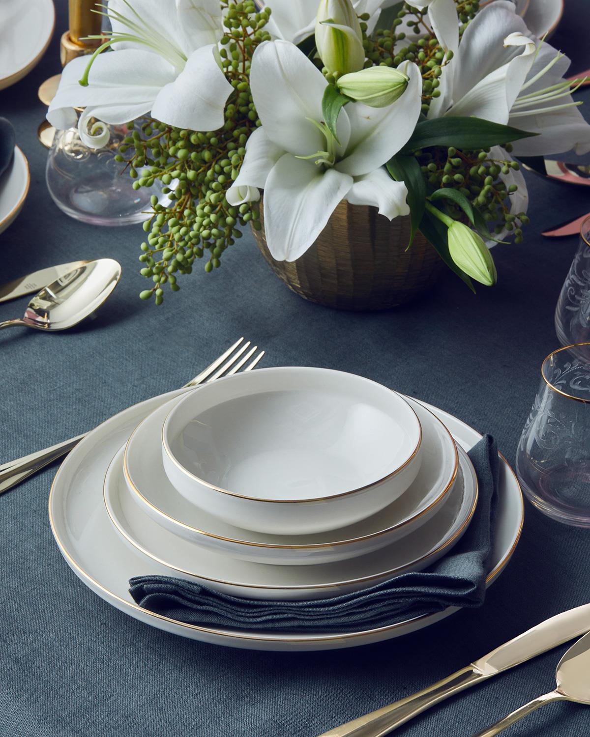 Torino Porselen Yemek Takımı 27 Parça 6 Kişilik Gold