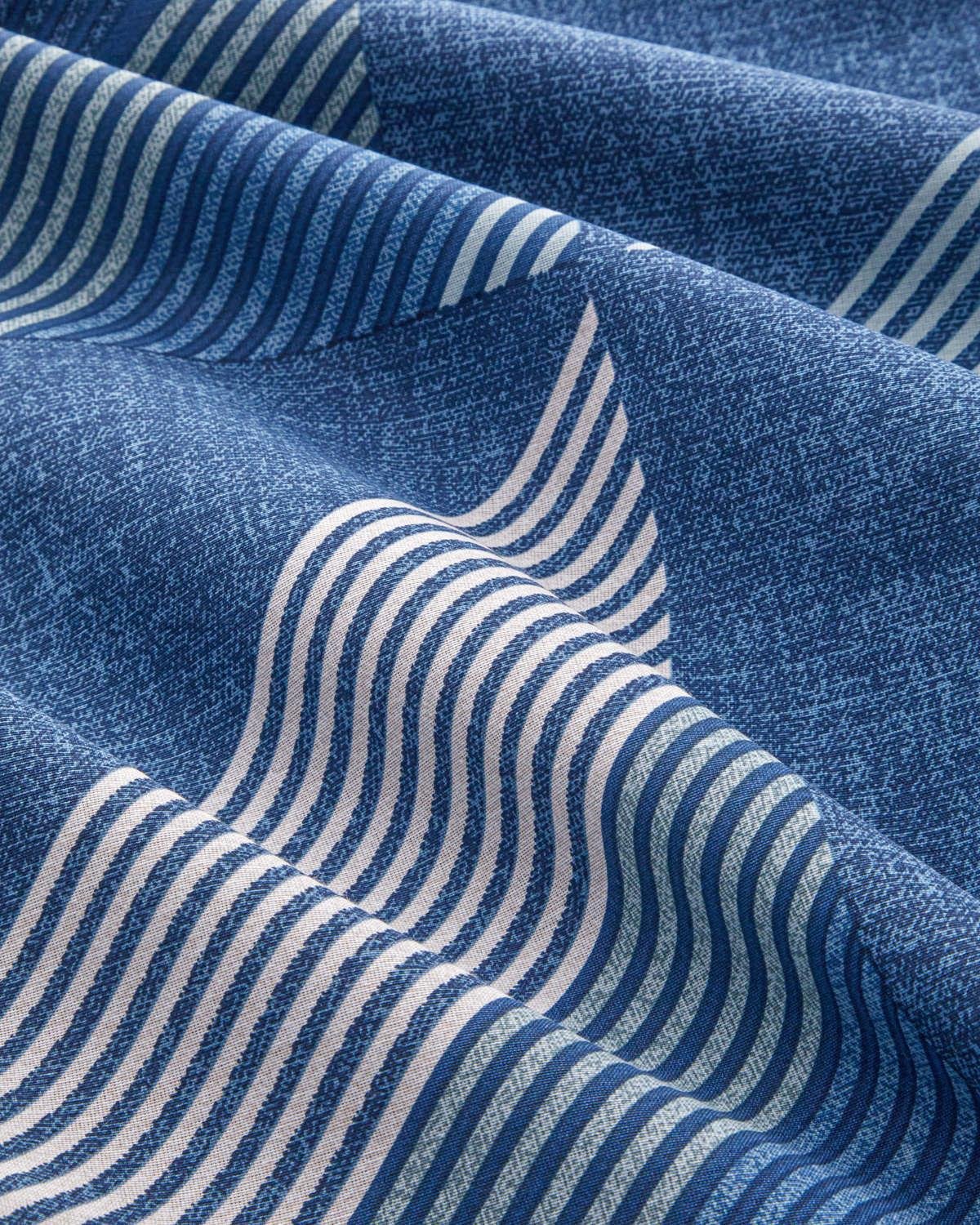 Triangle Flow Kolay Ütülenir Çift Kişilik Nevresim Takımı 200x220 cm Lacivert