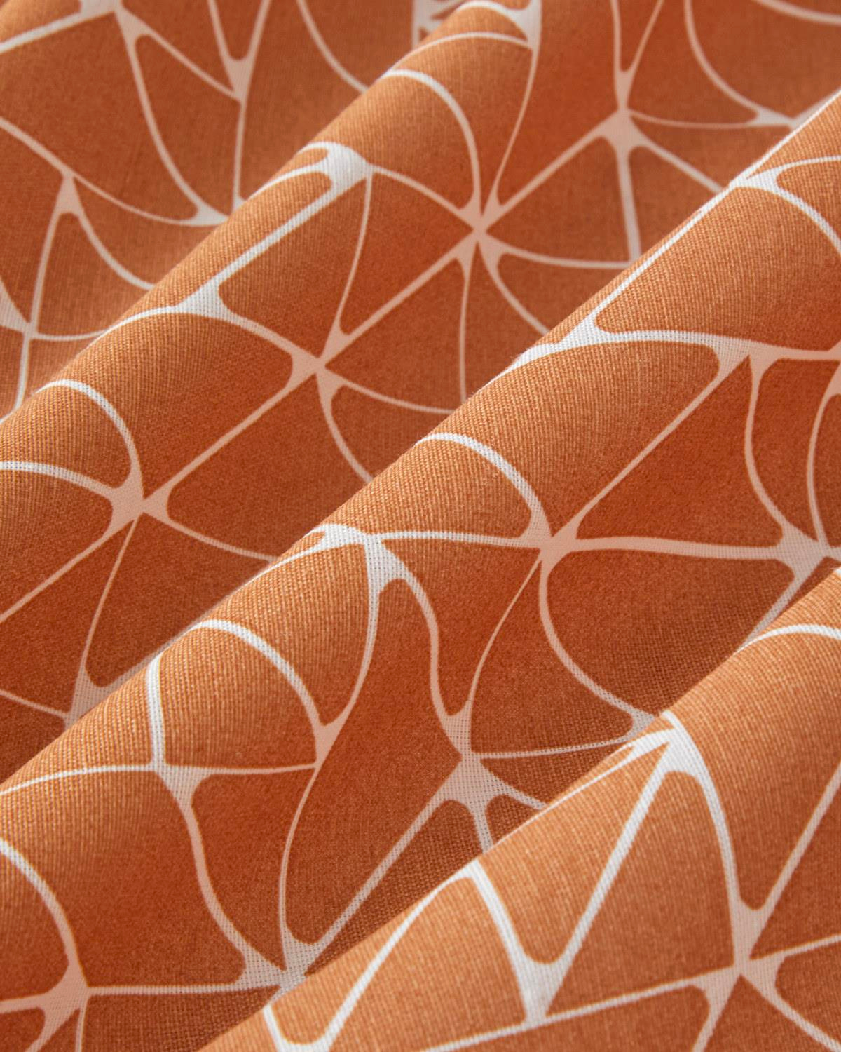 Trio Shape Kolay Ütülenir Çift Kişilik Nevresim Takımı 200x220 cm Turuncu