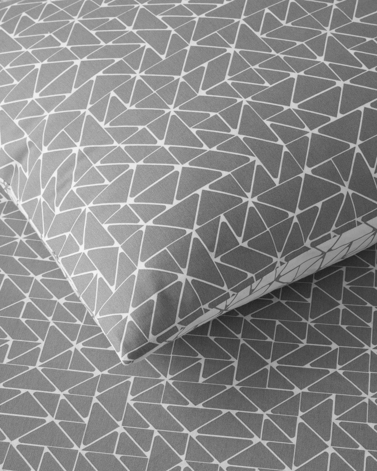 Trio Shape Kolay Ütülenir Tek Kişilik Nevresim Takımı 160x220 cm Gri
