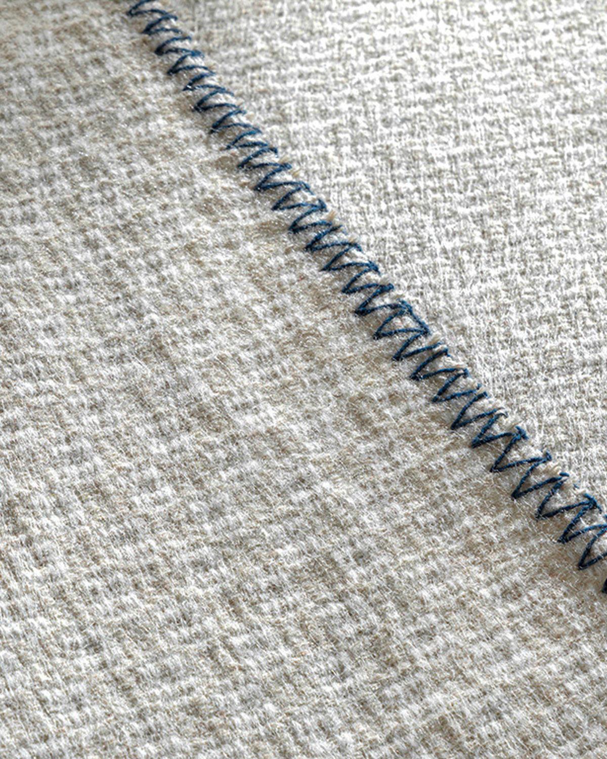 Triple Stripe Scotch Tek Kişilik Battaniye Lacivert-Gri