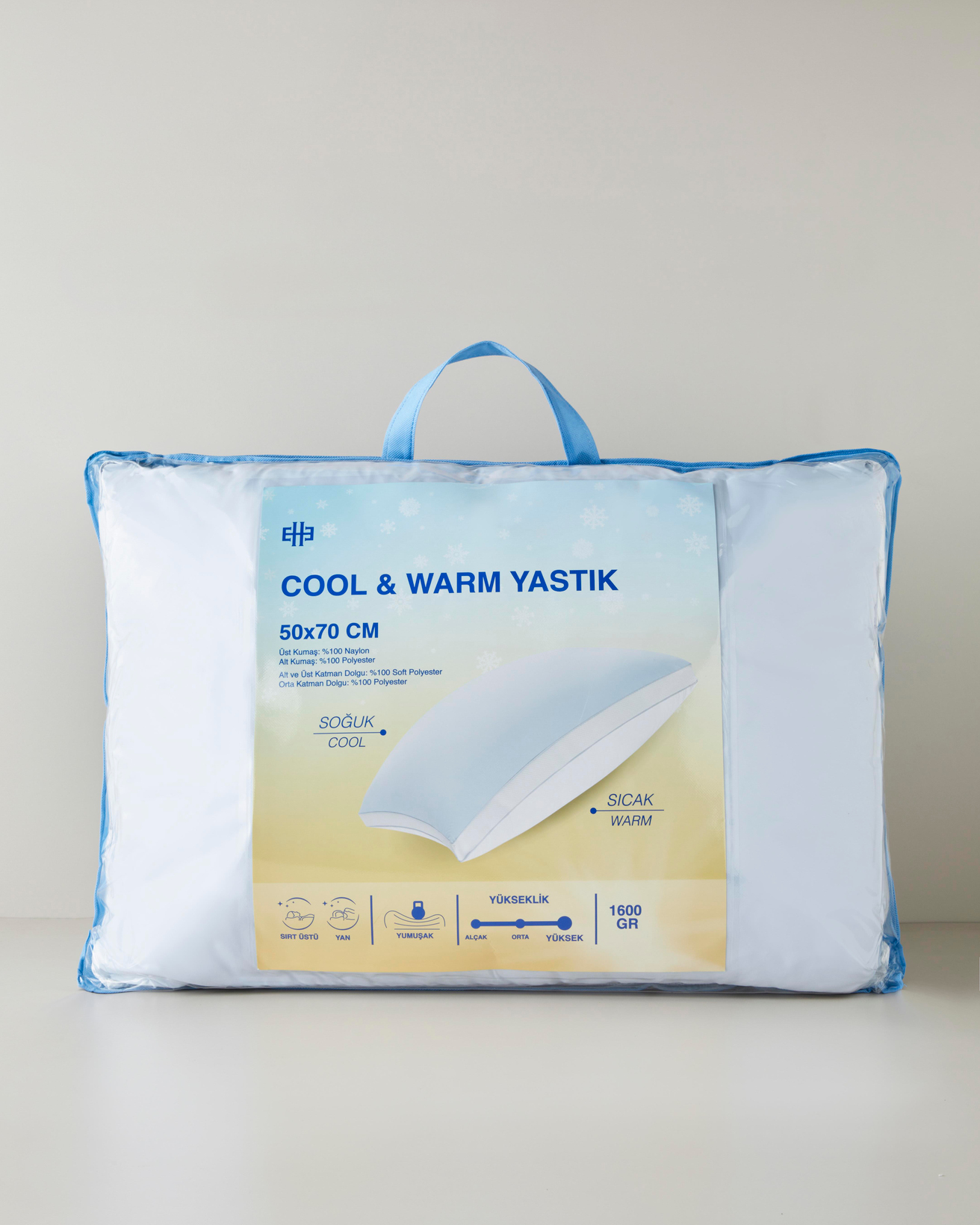 Twist Cool & Warm Yastık 50x70 cm Mavi-Beyaz