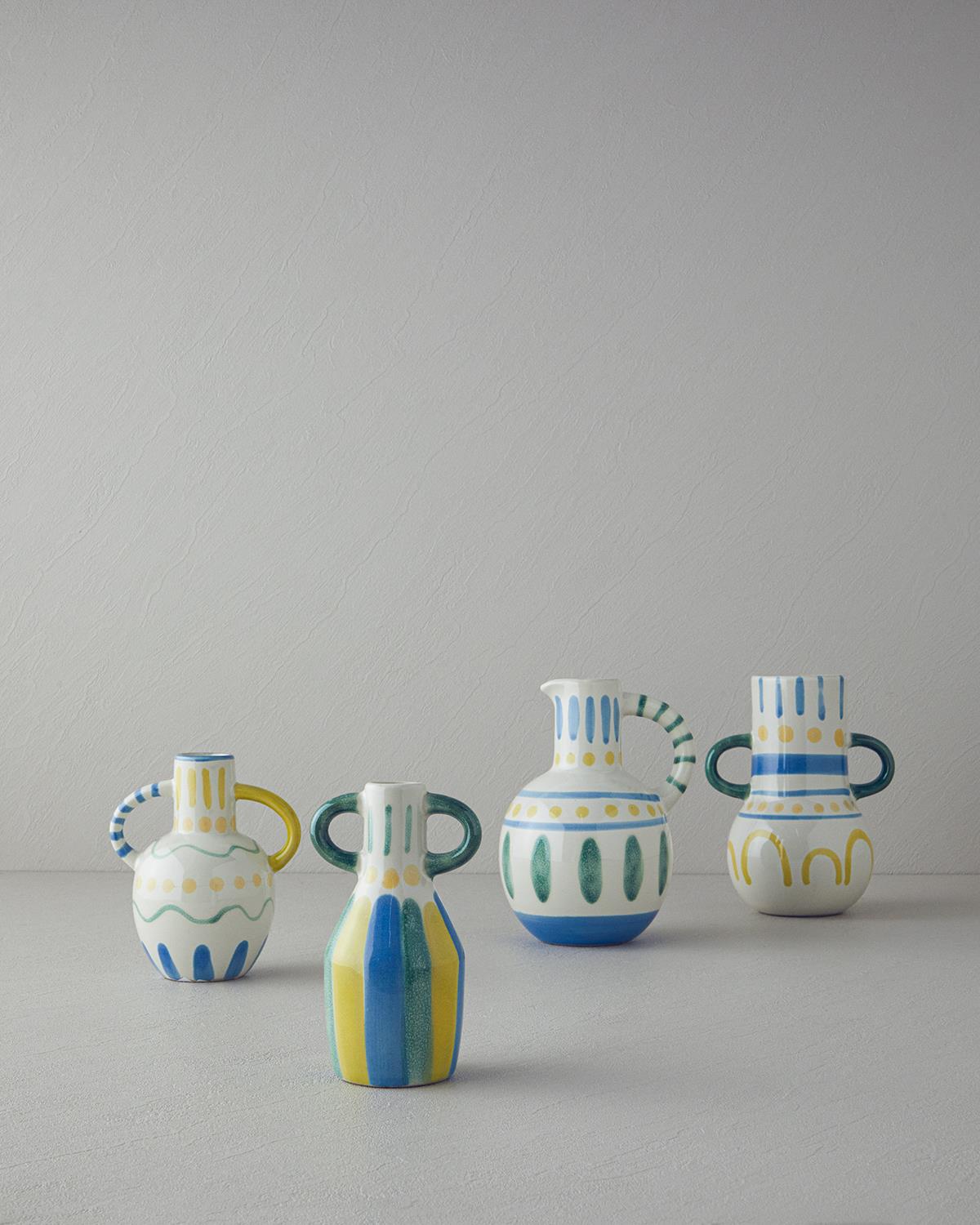 Valencia Stoneware Vazo Multicolor