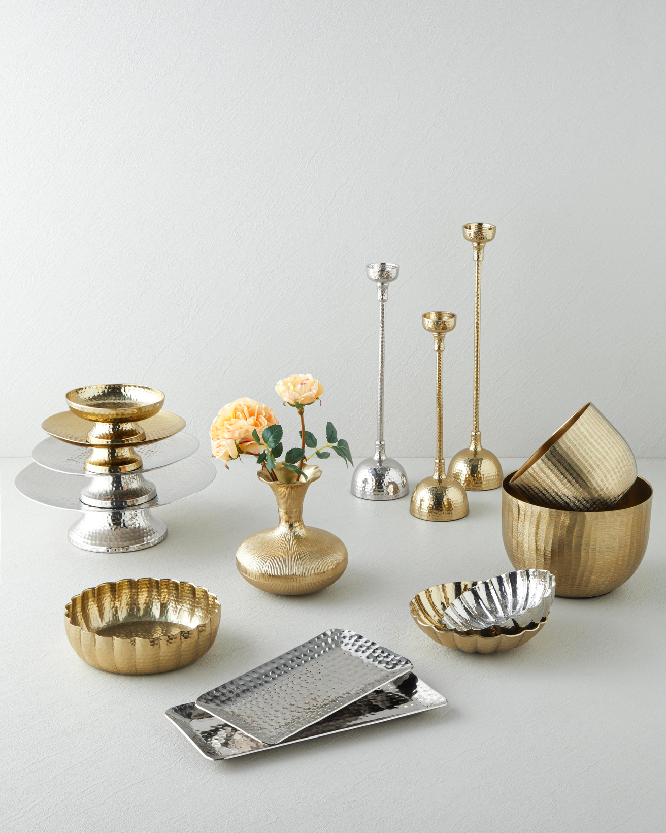 Vera Metal Şamdan Gold