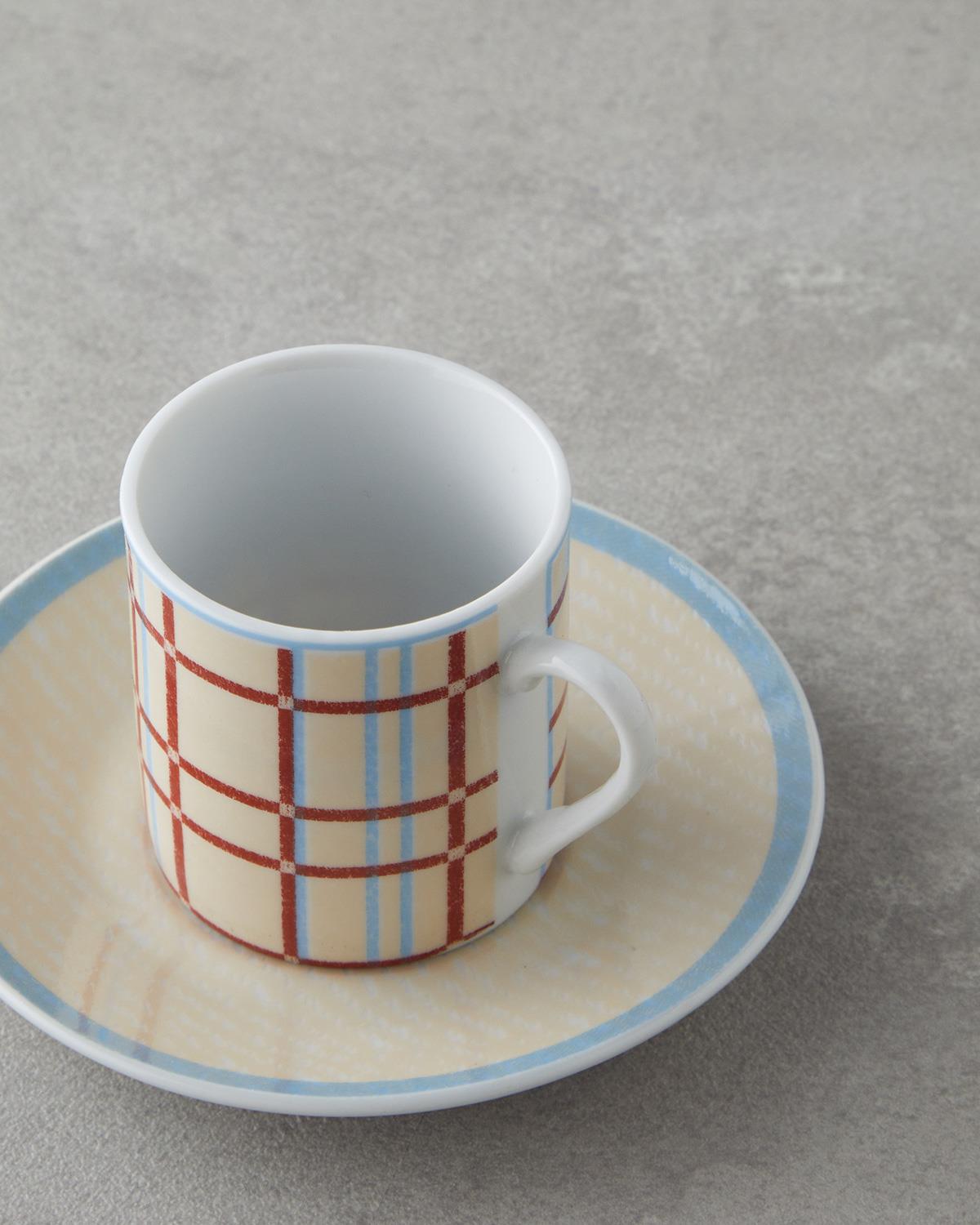 Vibe Porselen 4 Parça 2 Kişilik Kahve Fincan Takımı 80 ml Renkli