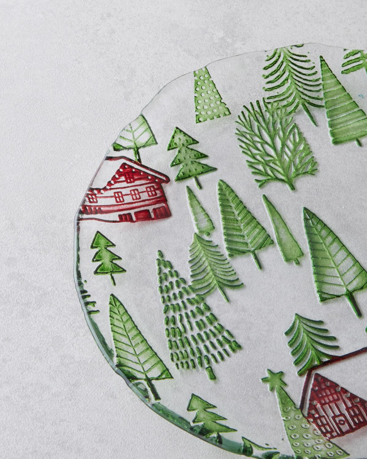 Village Cam Pasta Tabağı 20 cm Yeşil