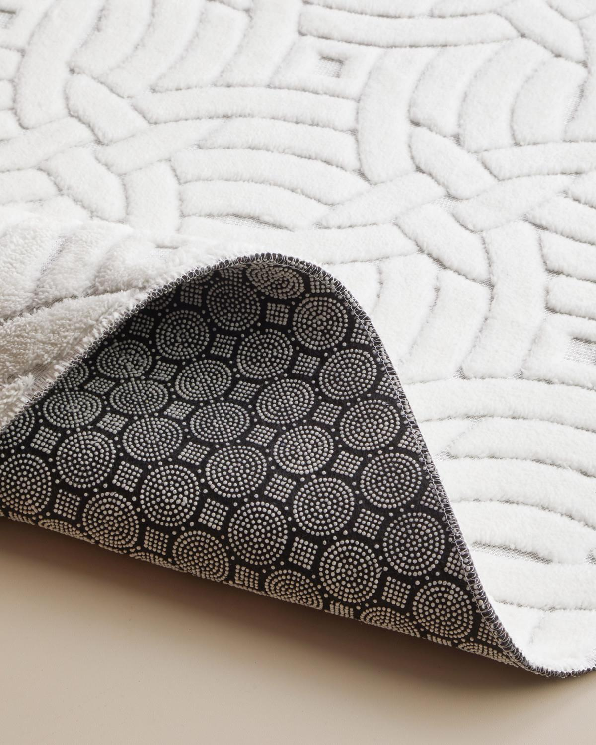 Wavelet Banyo Paspası Seti 60x100 cm + 50x60 cm Ekru