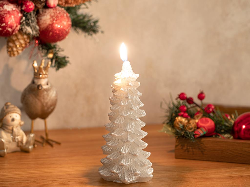 White Christmas Tree Mum 16 cm Beyaz