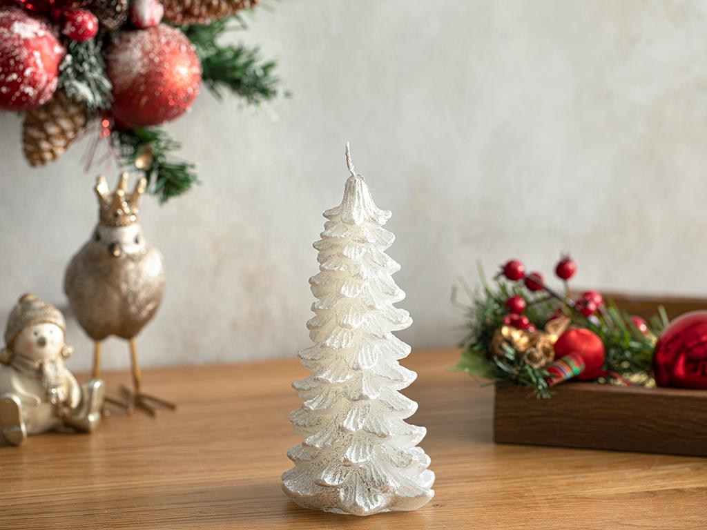 White Christmas Tree Mum 16 cm Beyaz