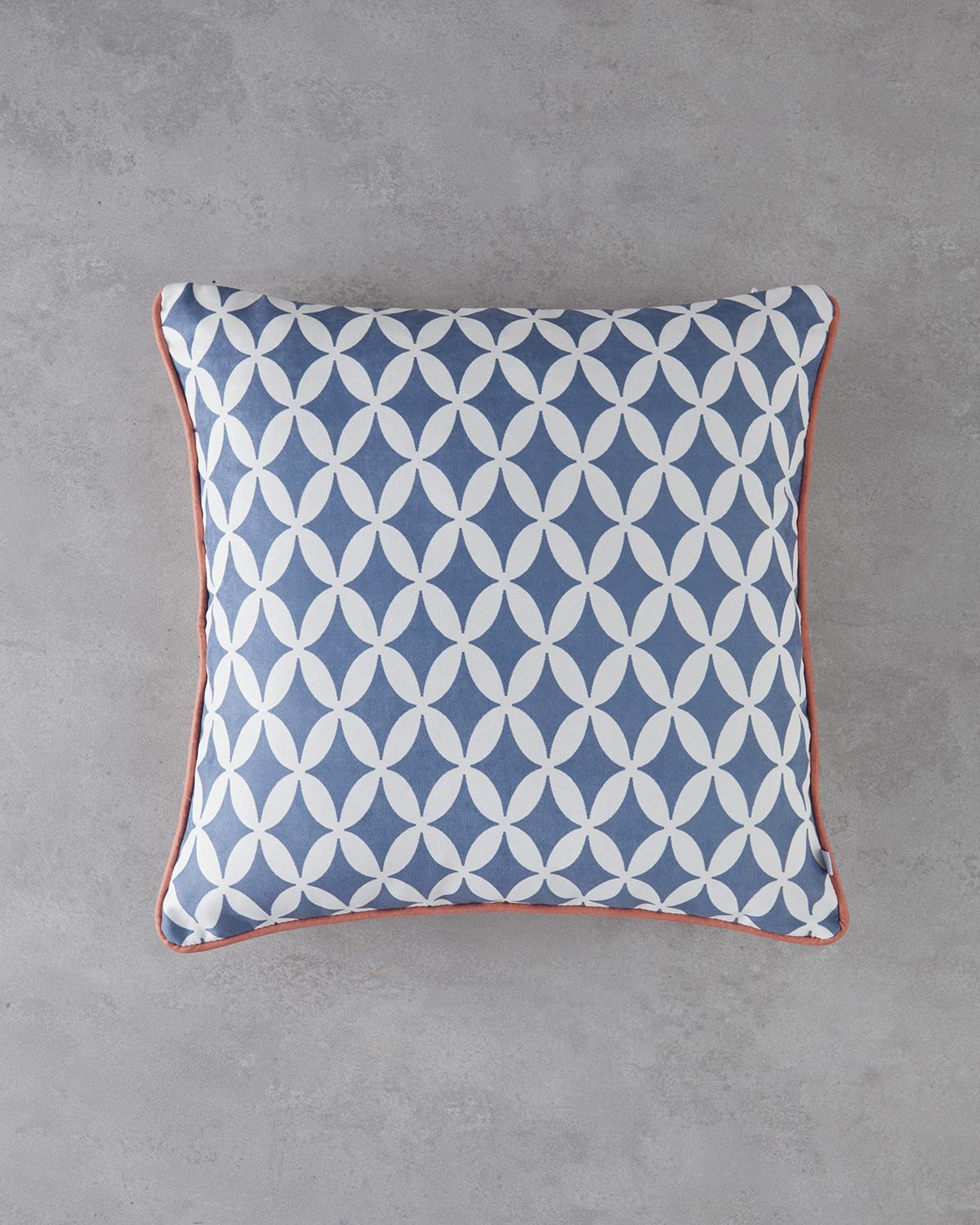 Winkel Çift Taraflı Kırlent Kılıfı 45x45 cm Lacivert - Kiremit