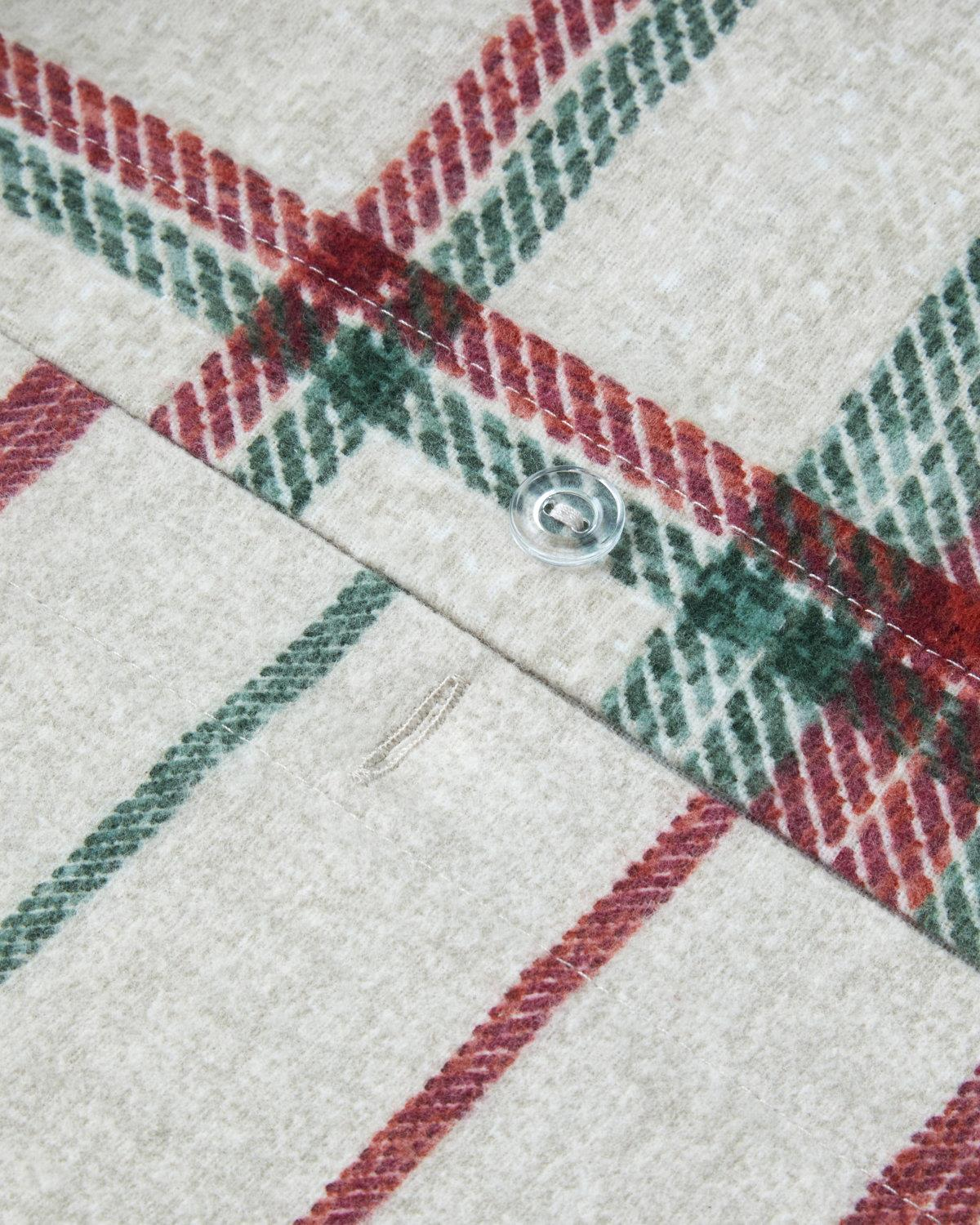 Winter Check Flanel Çift Kişilik Nevresim Takımı 200x220 cm Yeşil – Kırmızı