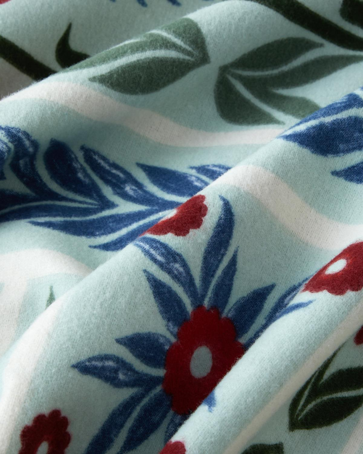 Winter Patch Flanel Çift Kişilik Nevresim Takımı 200x220 cm Açık Yeşil