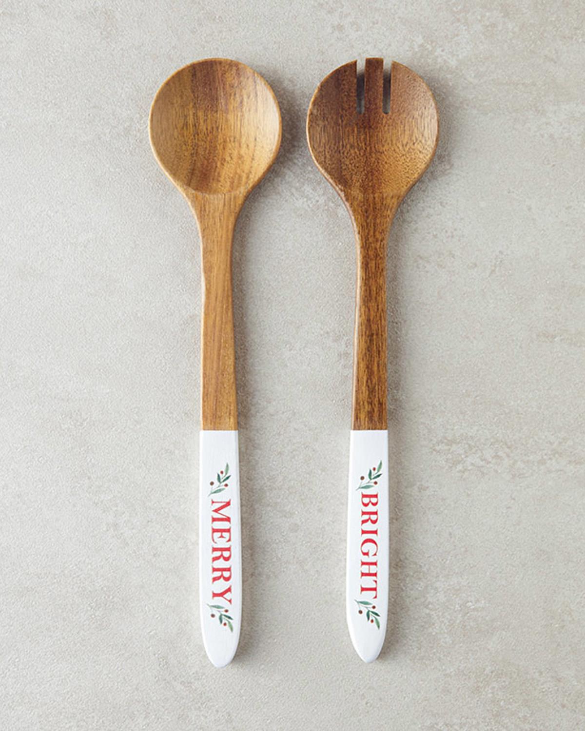 Wonderful Year Ahşap 2'li Servis Seti Beyaz