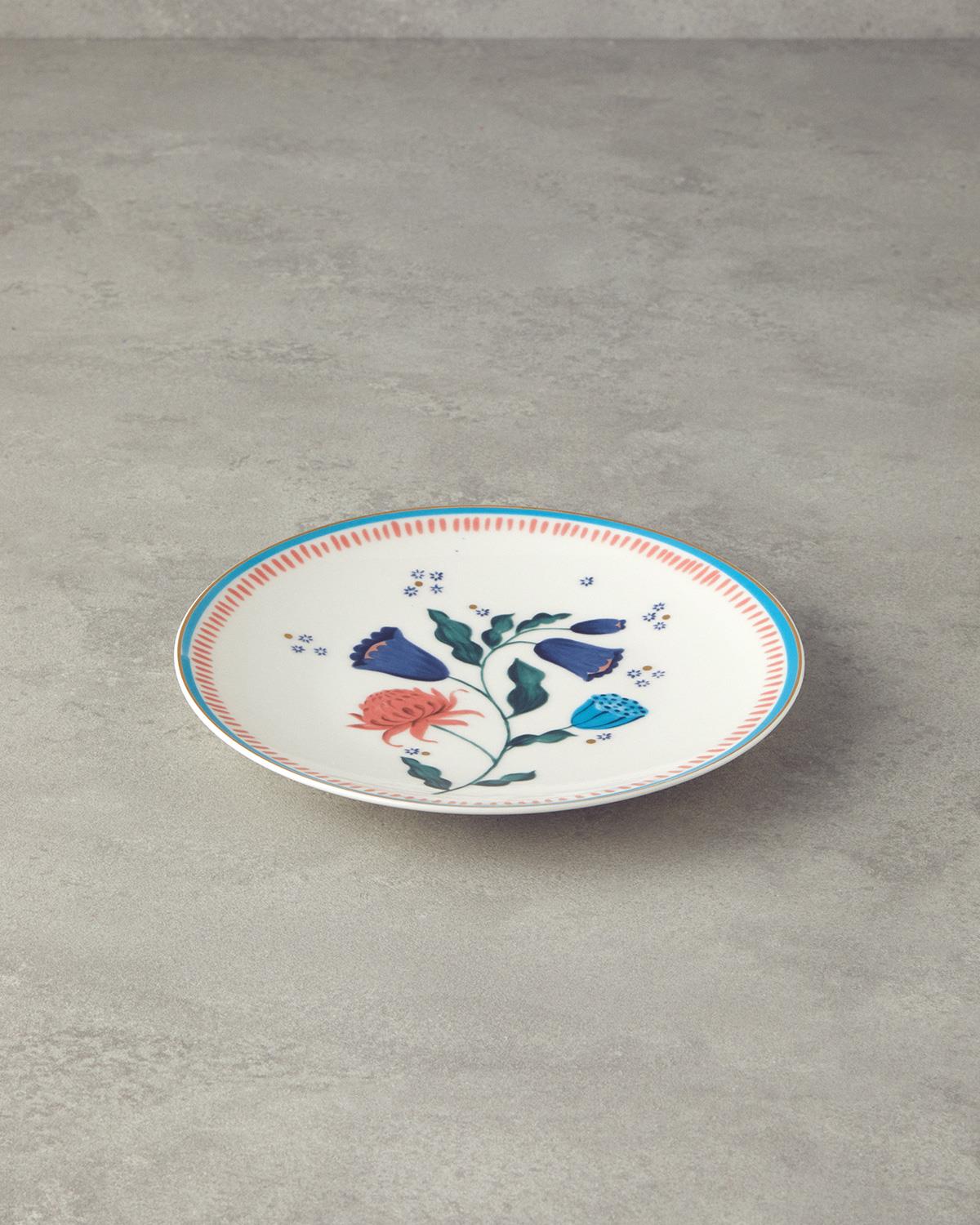 Carnival Posy Bone Porselen Pasta Tabağı 20 cm Renkli