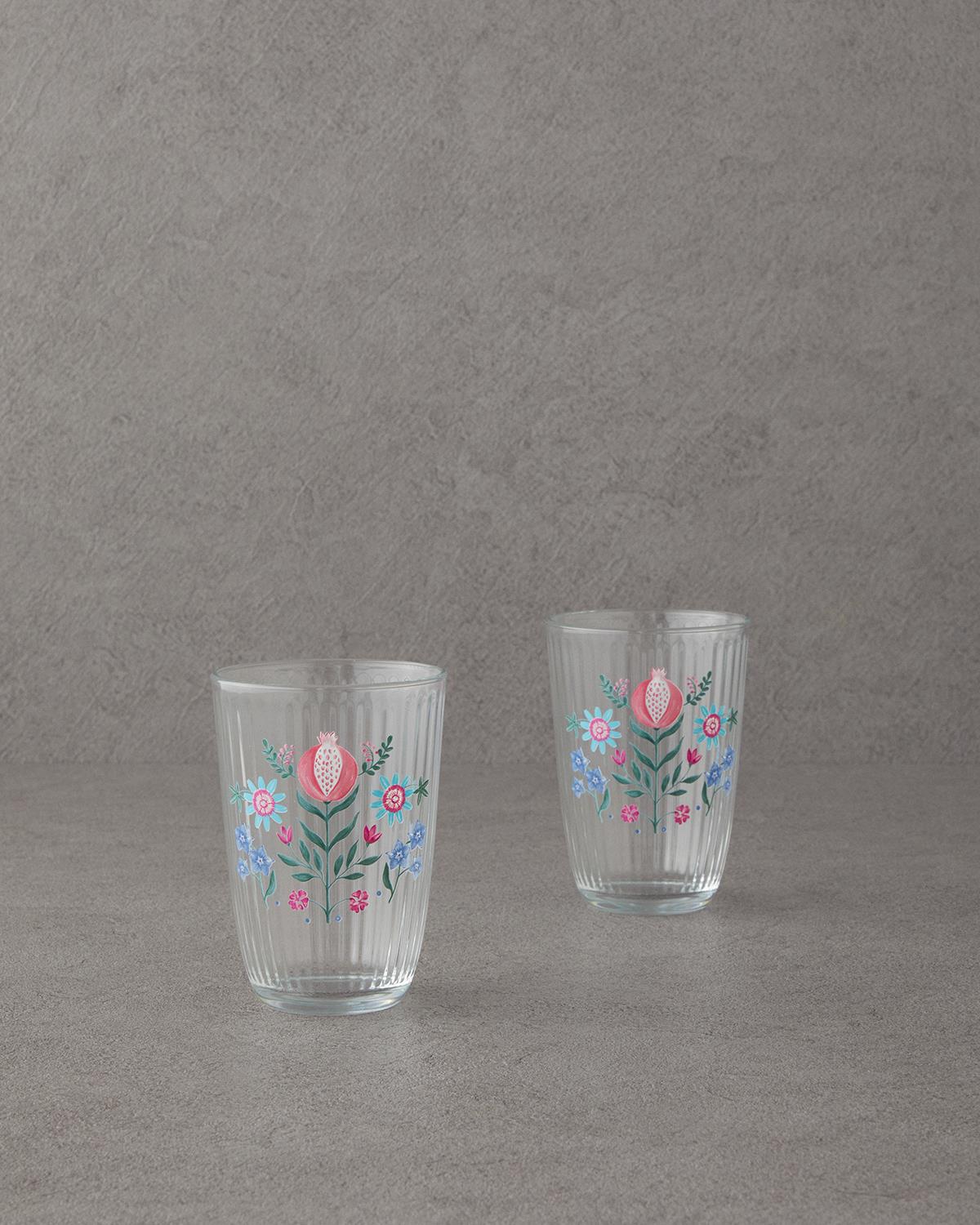 Carnival Tulip Cam 2'li Bardak 395 ml Mavi