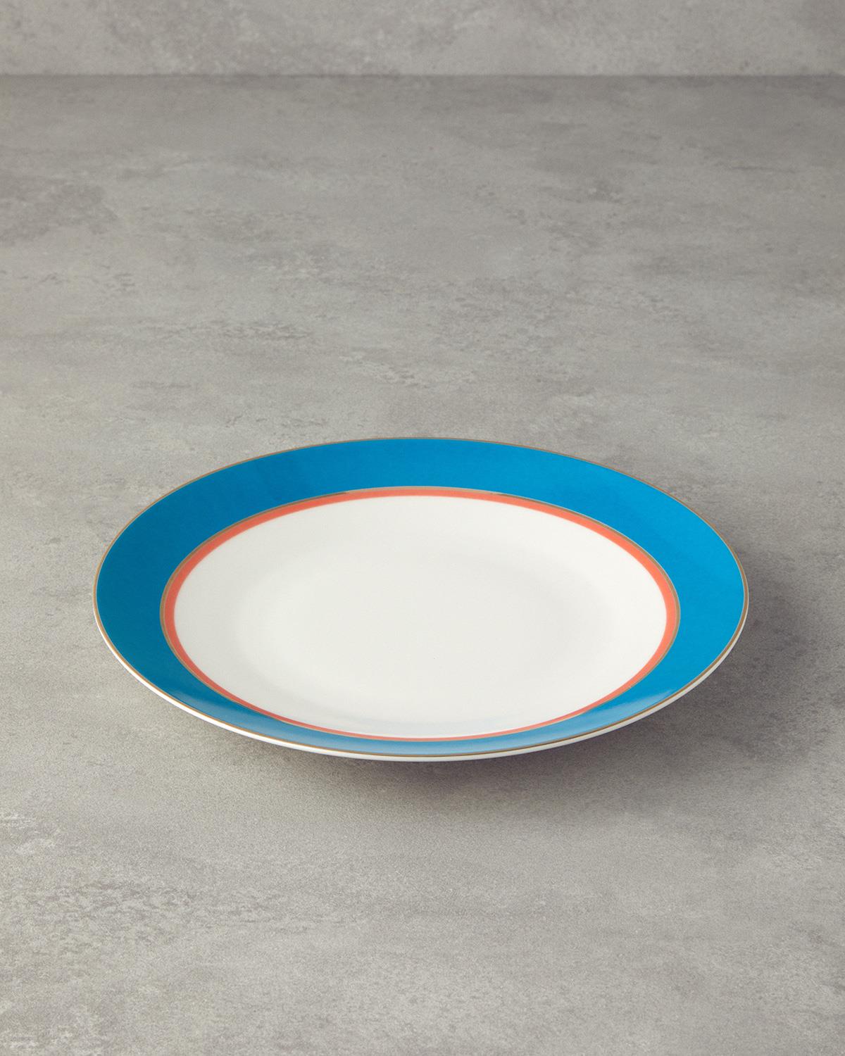 Carny Bone Porselen Servis Tabağı 25 cm Mavi