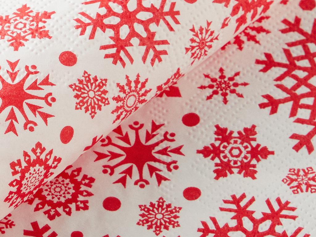 Christmas Snow Kağıt Kağıt Peçete Beyaz