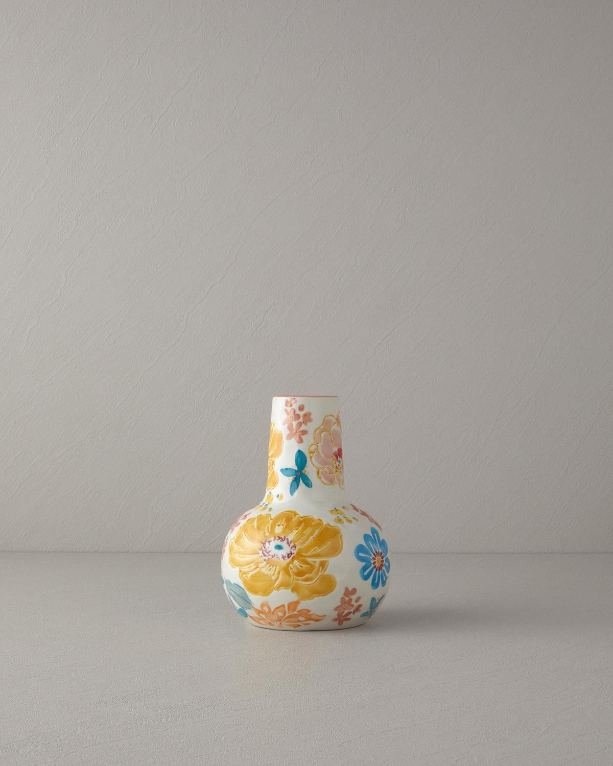 Flower Tulip Stoneware Vazo Multicolor