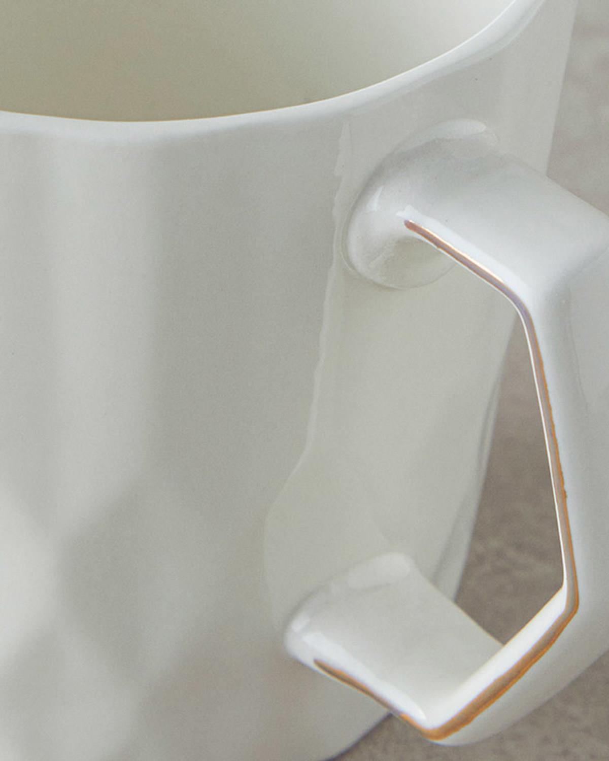 Hestia New Bone China Kupa 350 ml Beyaz