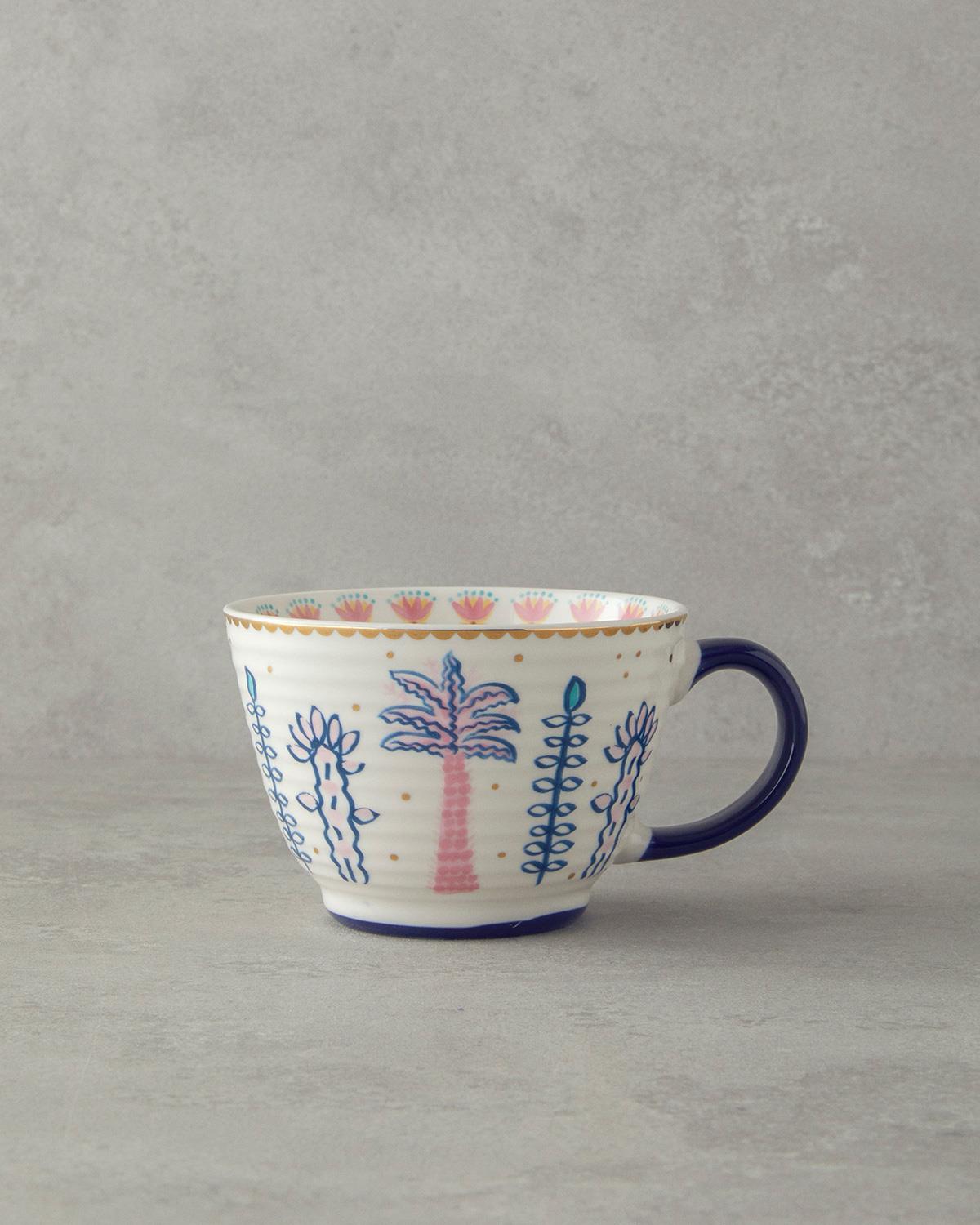 Love Fantasy New Bone China Kupa Pembe - Mavi